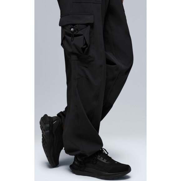 Alo Megastar Cargo Pants Black High OR Low Rise Hiking Utility Track Joggers M - Picture 4 of 16